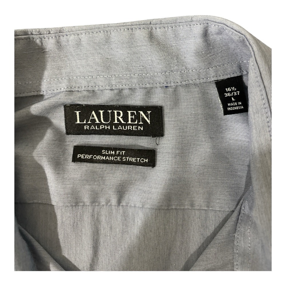 Lauren Ralph Lauren Shirt Men's Size 16.5 36/37 Slim Fit Performance Stretch - Picture 2 of 4